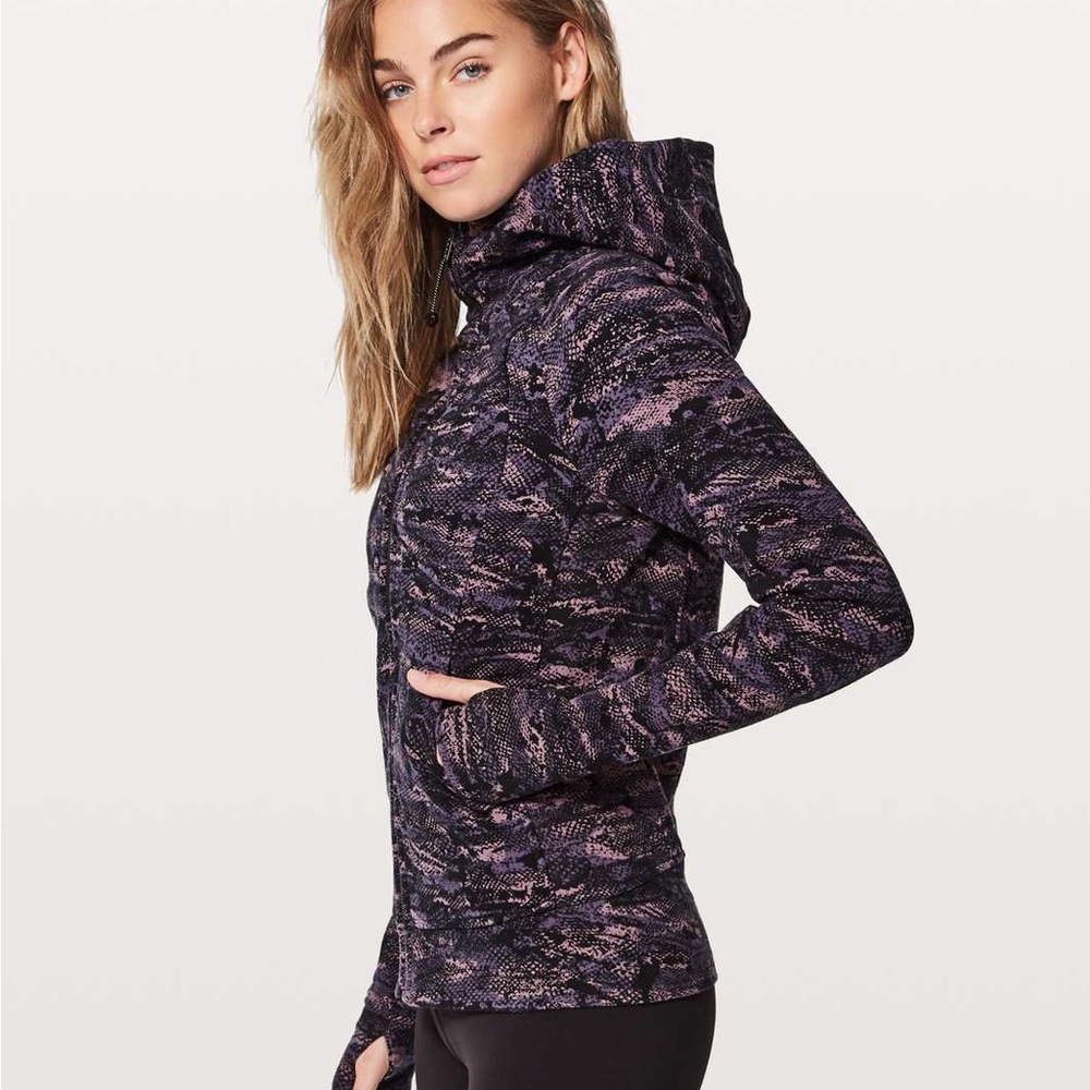 Lululemon Scuba Hoodie IV Rip Wave Purple Thunder Black Size 6